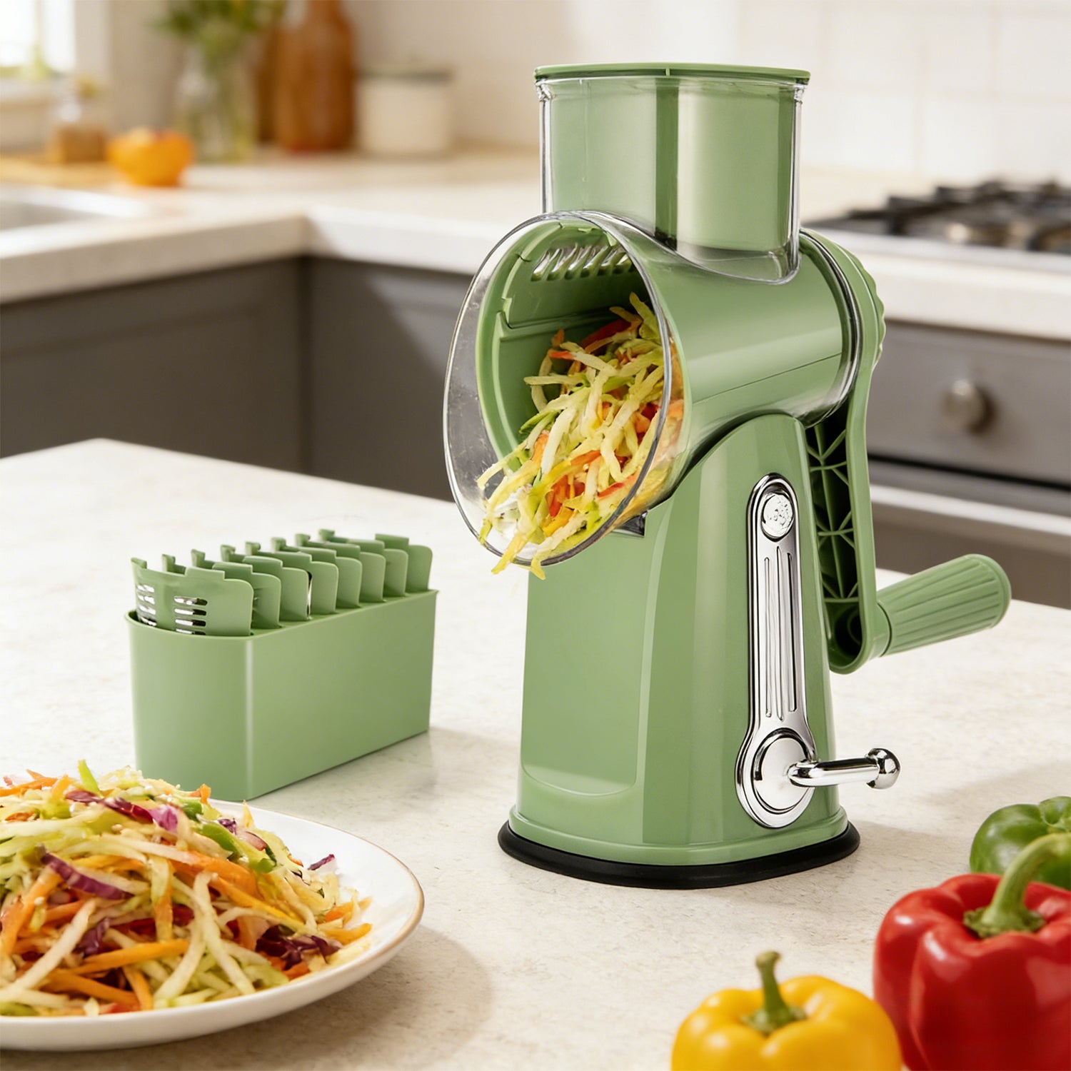 Green LS1070 vegetable slicer and grater