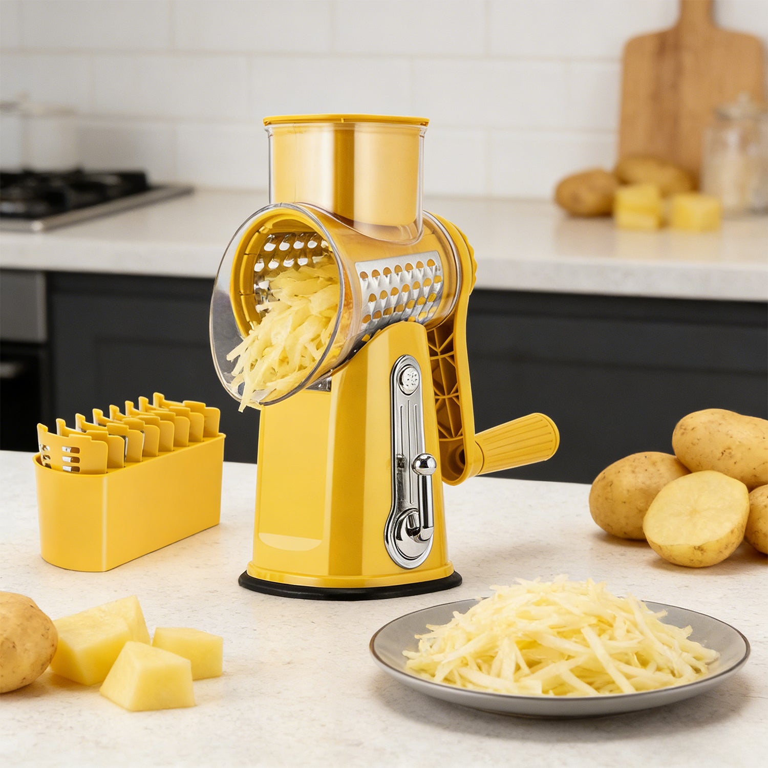 Yellow LS1070 vegetable slicer and grater