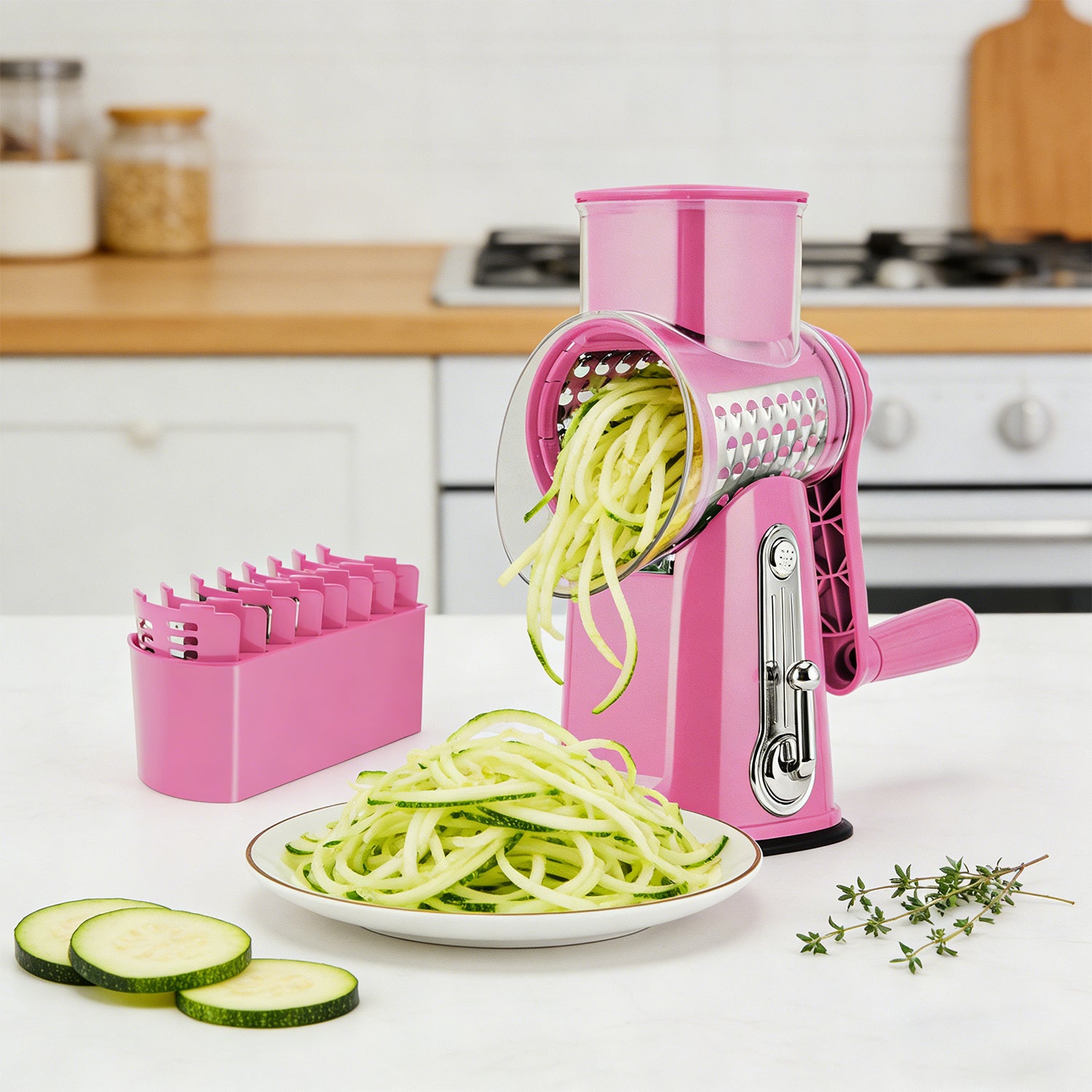 Pink LS1070 vegetable slicer and grater