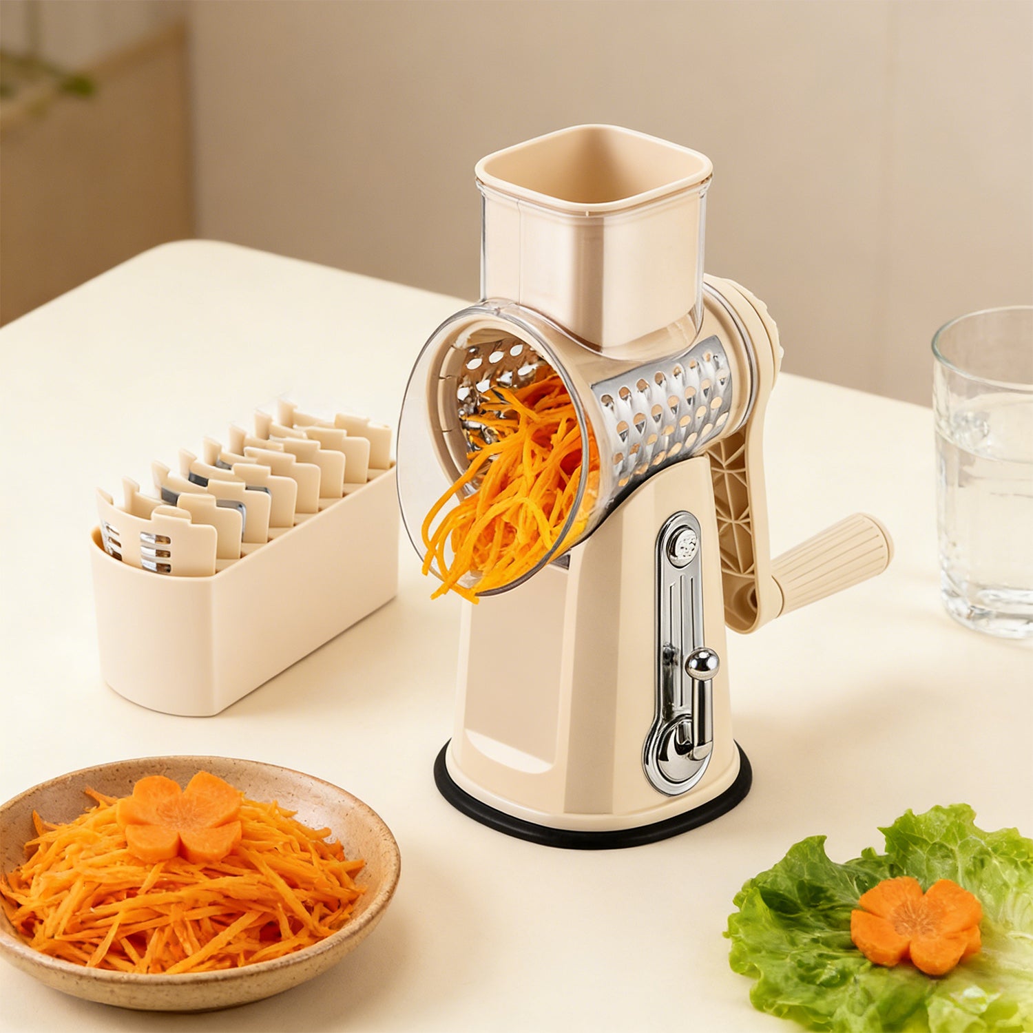 Beige LS1070 vegetable slicer and grater